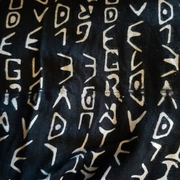 BLUE SKY Love & Gratitude Fair Trade Open Front Fabric Cardigan B&W Sz XS - Picture 11 of 12